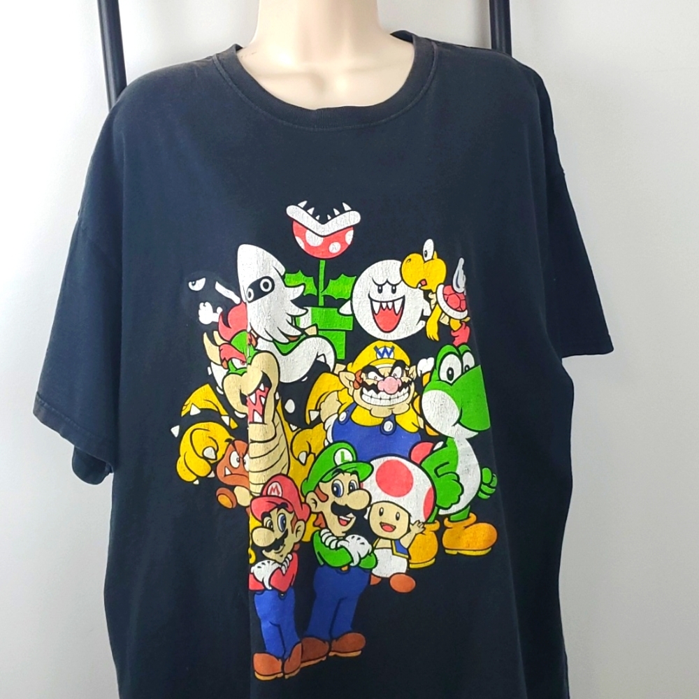 Super Mario Characters T-shirt boo yoshi wario big graphic size XL